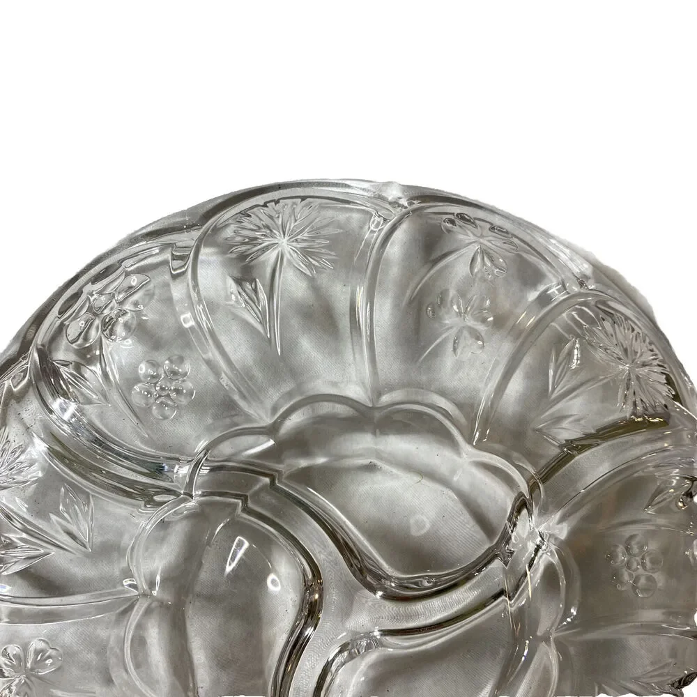 Studio‎ Crystal Cassandra Collection Fine Crystal Divided 3 Dish 9